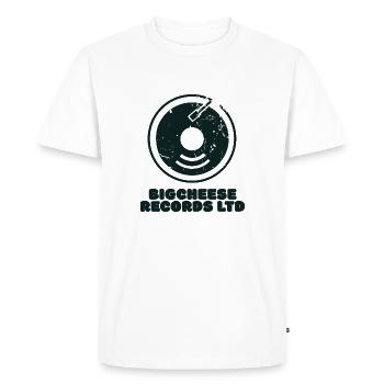Impression de Bigcheese Records - T-shirt Premium bio Homme - blanc - Devant - Nico (187cm)