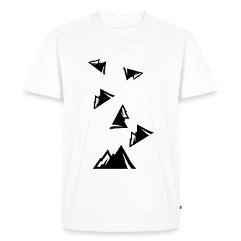 Icône montagnes montagnes - T-shirt Premium bio Homme - blanc - Devant - Nico (187cm)