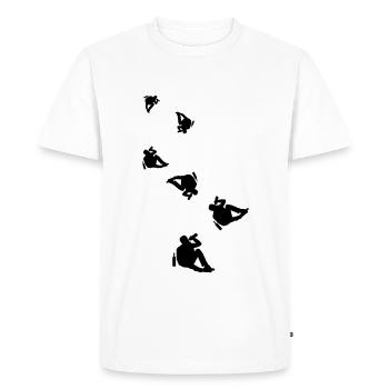 Boire de l’alcool homme - T-shirt Premium bio Homme - blanc - Devant - Nico (187cm)