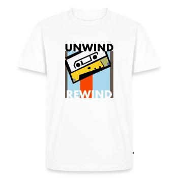 Détendez-vous Rembobiner - T-shirt Premium bio Homme - blanc - Devant - Nico (187cm)