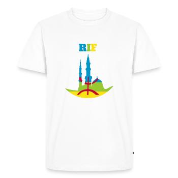Rif muslim - T-shirt Premium bio Homme - blanc - Devant - Nico (187cm)