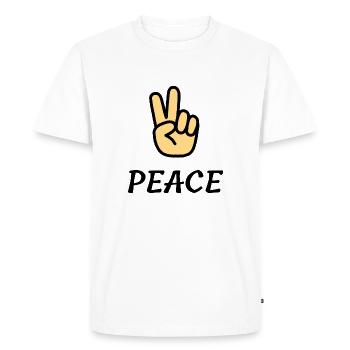 Cool peace design - Men's Premium Organic T-Shirt - white - Front - Nico (187cm)