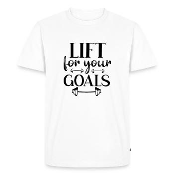 Lift pour vos objectifs 01d - T-shirt Premium bio Homme - blanc - Devant - Nico (187cm)