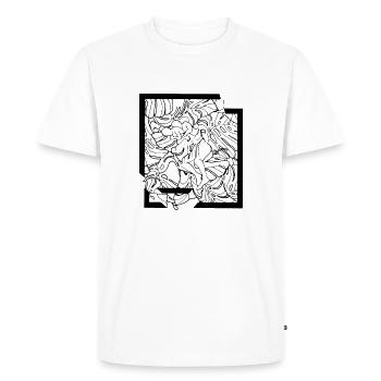 LOVERS SET 02 / THE STUFF - Men's Premium Organic T-Shirt - white - Front - Nico (187cm)