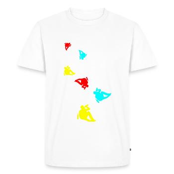 Boire de l’alcool homme - T-shirt Premium bio Homme - blanc - Devant - Nico (187cm)