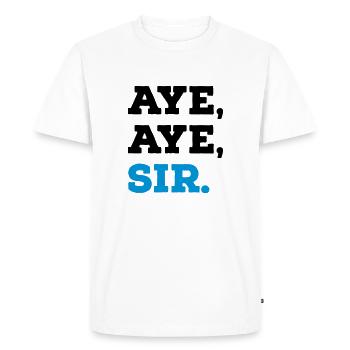Aye Aye Sir - T-shirt Premium bio Homme - blanc - Devant - Nico (187cm)