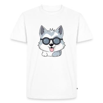 Lomo the spectacled wolf - Men's Premium Organic T-Shirt - white - Front - Nico (187cm)