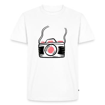 Camera Hobby Tourist - Men's Premium Organic T-Shirt - white - Front - Nico (187cm)