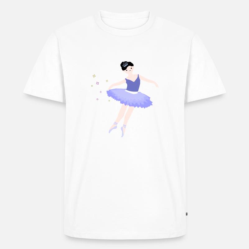 Ballerina Mädchen 4 - Männer Premium Bio T-Shirt - Weiß