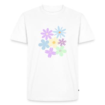 Fleur - T-shirt Premium bio Homme - blanc - Devant - Nico (187cm)