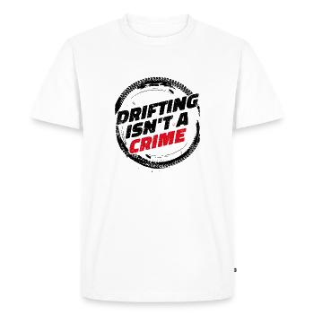 La dérive n’est pas un crime - cadeau d’amoureux de la voiture - T-shirt Premium bio Homme - blanc - Devant - Nico (187cm)