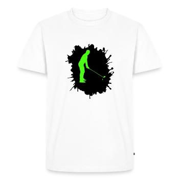 Golf Blobs - Men's Premium Organic T-Shirt - white - Front - Nico (187cm)