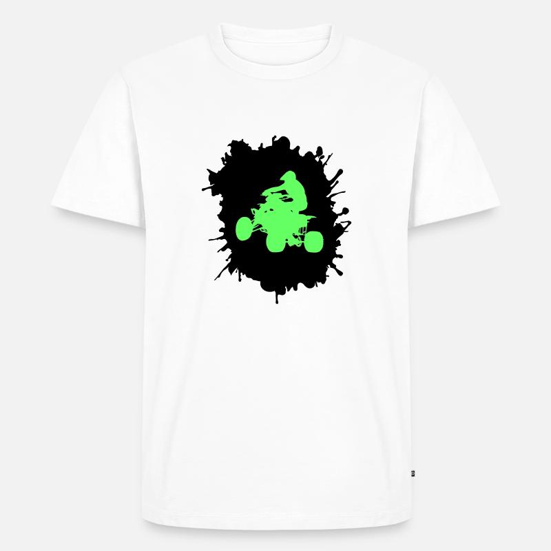 quad driver klecks - Männer Premium Bio T-Shirt - Weiß