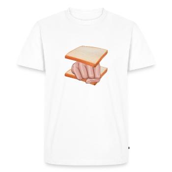 Knuckle Sandwich Funny Gift Chef Fighter - T-shirt Premium bio Homme - blanc - Devant - Nico (187cm)