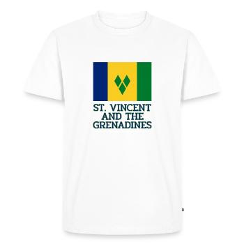 Saint-Vincent - Kingstown - Caraïbes - Antilles - T-shirt Premium bio Homme - blanc - Devant - Nico (187cm)