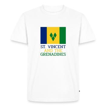 Saint-Vincent - Kingstown - Caraïbes - Antilles - T-shirt Premium bio Homme - blanc - Devant - Nico (187cm)