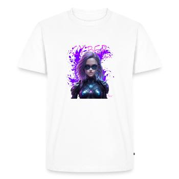 Cyber punk - T-shirt Premium bio Homme - blanc - Devant - Nico (187cm)