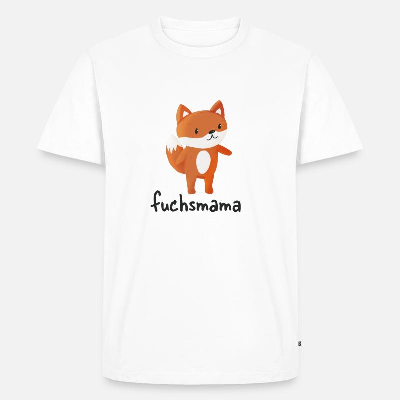 Fuchsmama - Männer Premium Bio T-Shirt - Weiß