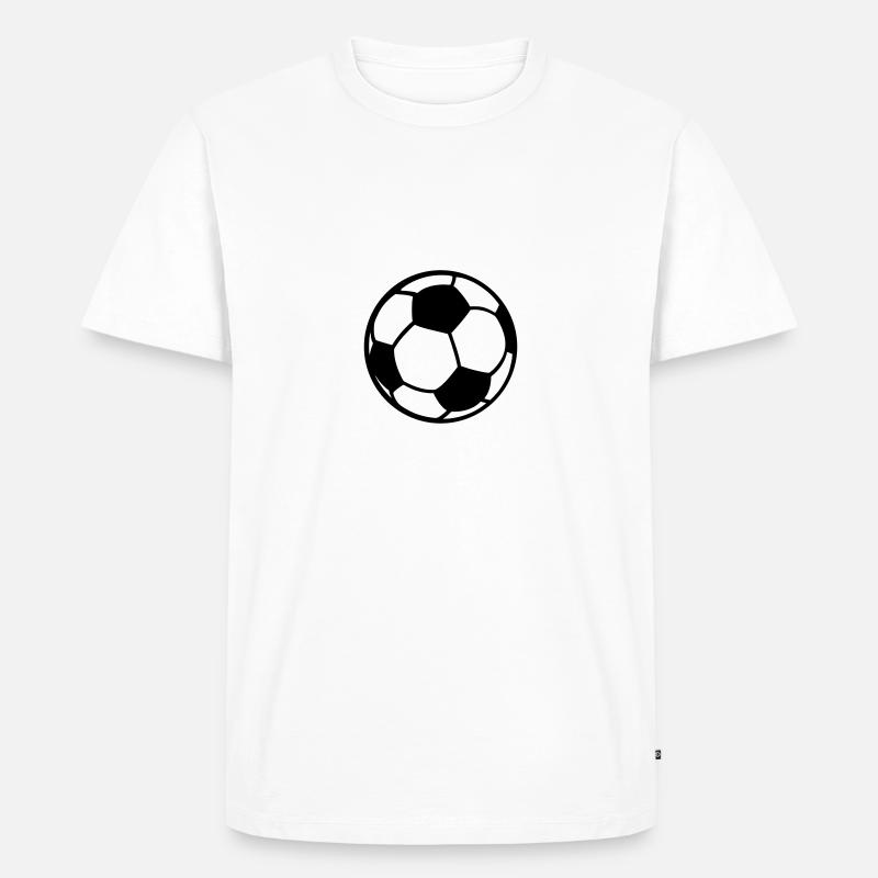fußball klecks - Männer Premium Bio T-Shirt - Weiß