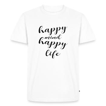 Yoga Méditation Spa Namaste - T-shirt Premium bio Homme - blanc - Devant - Nico (187cm)