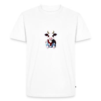 Holy cow - sweet cow - Men's Premium Organic T-Shirt - white - Front - Nico (187cm)