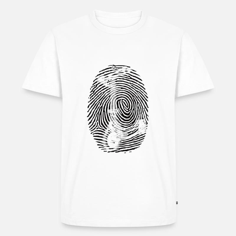 Escooter Elektroroller E-Roller Fingerprint - Männer Premium Bio T-Shirt - Weiß