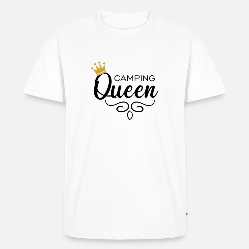 Camping Queen - Männer Premium Bio T-Shirt - Weiß