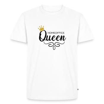 Reine du bureau à domicile - T-shirt Premium bio Homme - blanc - Devant - Nico (187cm)