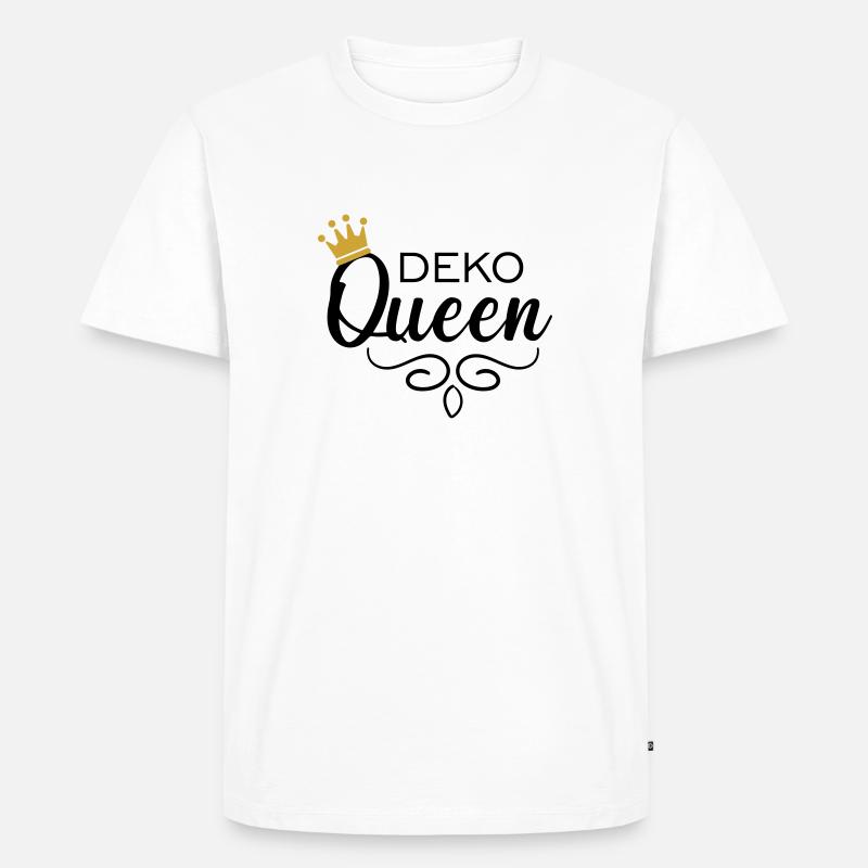 Deko Queen - Männer Premium Bio T-Shirt - Weiß