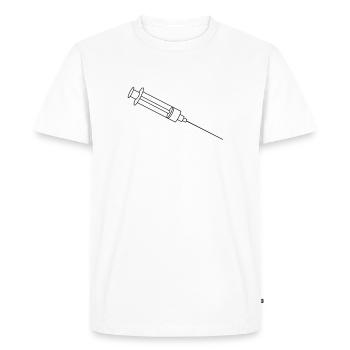 Syringe - Men's Premium Organic T-Shirt - white - Front - Nico (187cm)