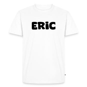 Name - Eric - Men's Premium Organic T-Shirt - white - Front - Nico (187cm)