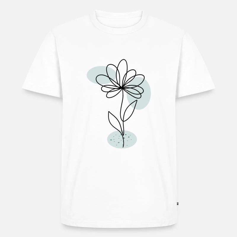 Blume Boho moderne Kunst - Männer Premium Bio T-Shirt - Weiß