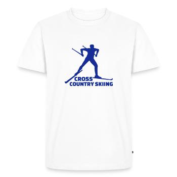 Cross country skiing - T-shirt Premium bio Homme - blanc - Devant - Nico (187cm)