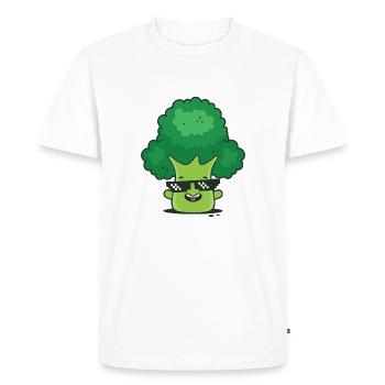 Cool Broccoli - Men's Premium Organic T-Shirt - white - Front - Nico (187cm)