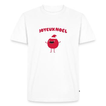 Père Noël drôle – Joyeux Noël - T-shirt Premium bio Homme - blanc - Devant - Nico (187cm)