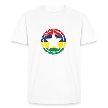 étoiles amour ancré coeur maison Maurice .png - T-shirt Premium bio Homme - blanc - Devant - Nico (187cm)