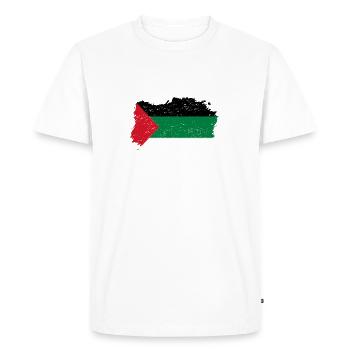 Roots pays drapeau palestine Palest - T-shirt Premium bio Homme - blanc - Devant - Nico (187cm)