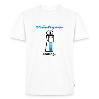 Groom Loading ... - Men's Premium Organic T-Shirt - white - Front - Nico (187cm)