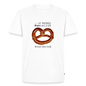 bretzel #wecallit - T-shirt Premium bio Homme - blanc - Devant - Nico (187cm)