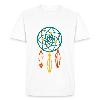 Dreamcatcher / Dreamcatcher PEARLS - Men's Premium Organic T-Shirt - white - Front - Nico (187cm)