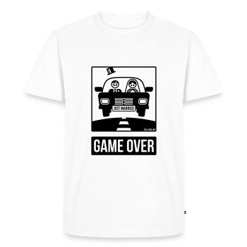 Just Married – Game Over (2C) - T-shirt Premium bio Homme - blanc - Devant - Nico (187cm)