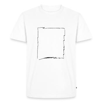 Frame Sketch Line Drawing - Men's Premium Organic T-Shirt - white - Front - Nico (187cm)
