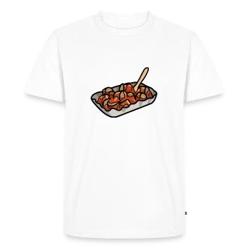 Currywurst Bratwurst Sauce au curry et au ketchup comique - T-shirt Premium bio Homme - blanc - Devant - Nico (187cm)