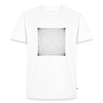 line design - Men's Premium Organic T-Shirt - white - Front - Nico (187cm)