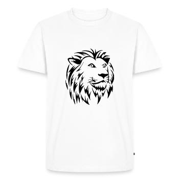 Lion lion face lion head - Men's Premium Organic T-Shirt - white - Front - Nico (187cm)