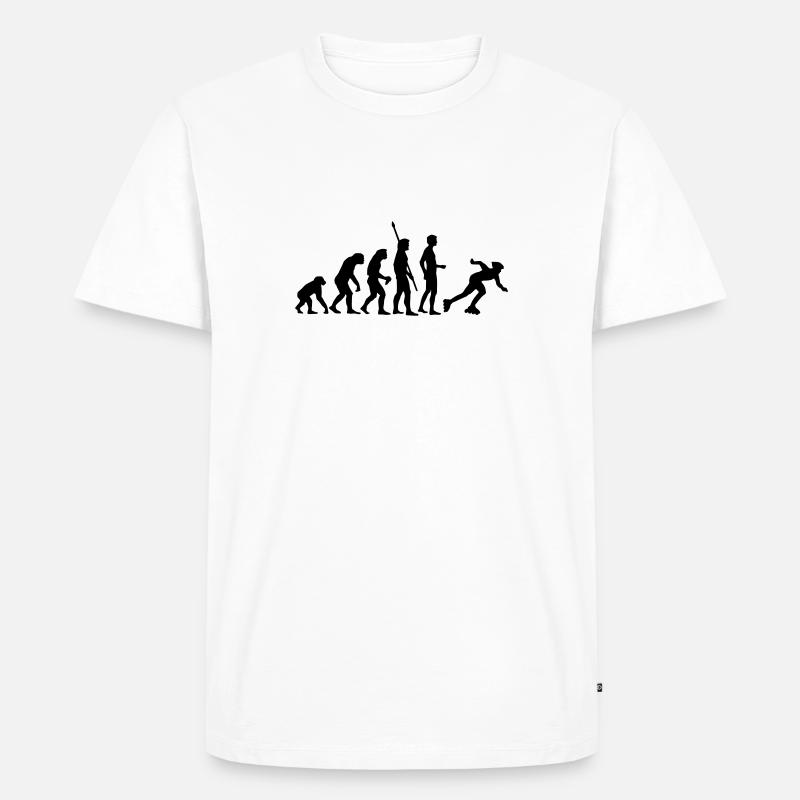 evolution_inliner - Männer Premium Bio T-Shirt - Weiß