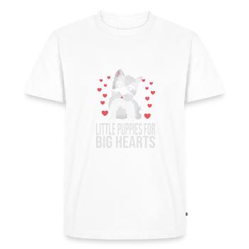 SAUVETAGE ANIMAL AIDE AUX ANIMAUX - T-shirt Premium bio Homme - blanc - Devant - Nico (187cm)
