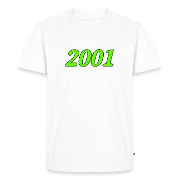 2001 - T-shirt Premium bio Homme - blanc - Devant - Nico (187cm)
