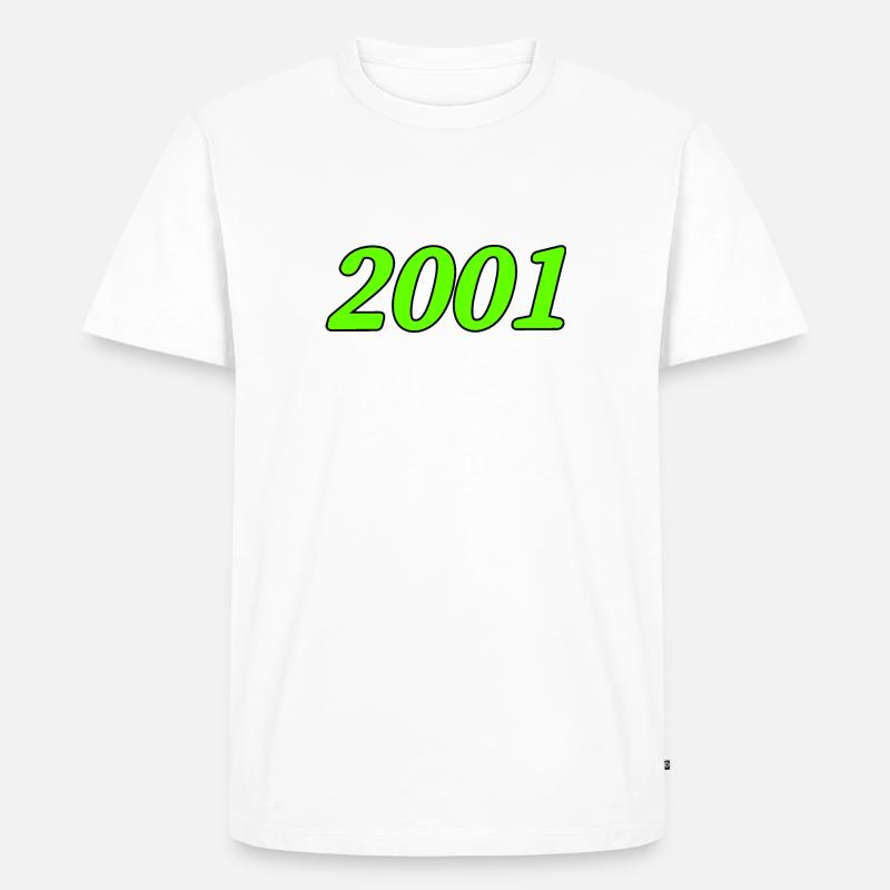 2001 - Männer Premium Bio T-Shirt - Weiß