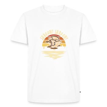 Mushroom picking - Men's Premium Organic T-Shirt - white - Front - Nico (187cm)